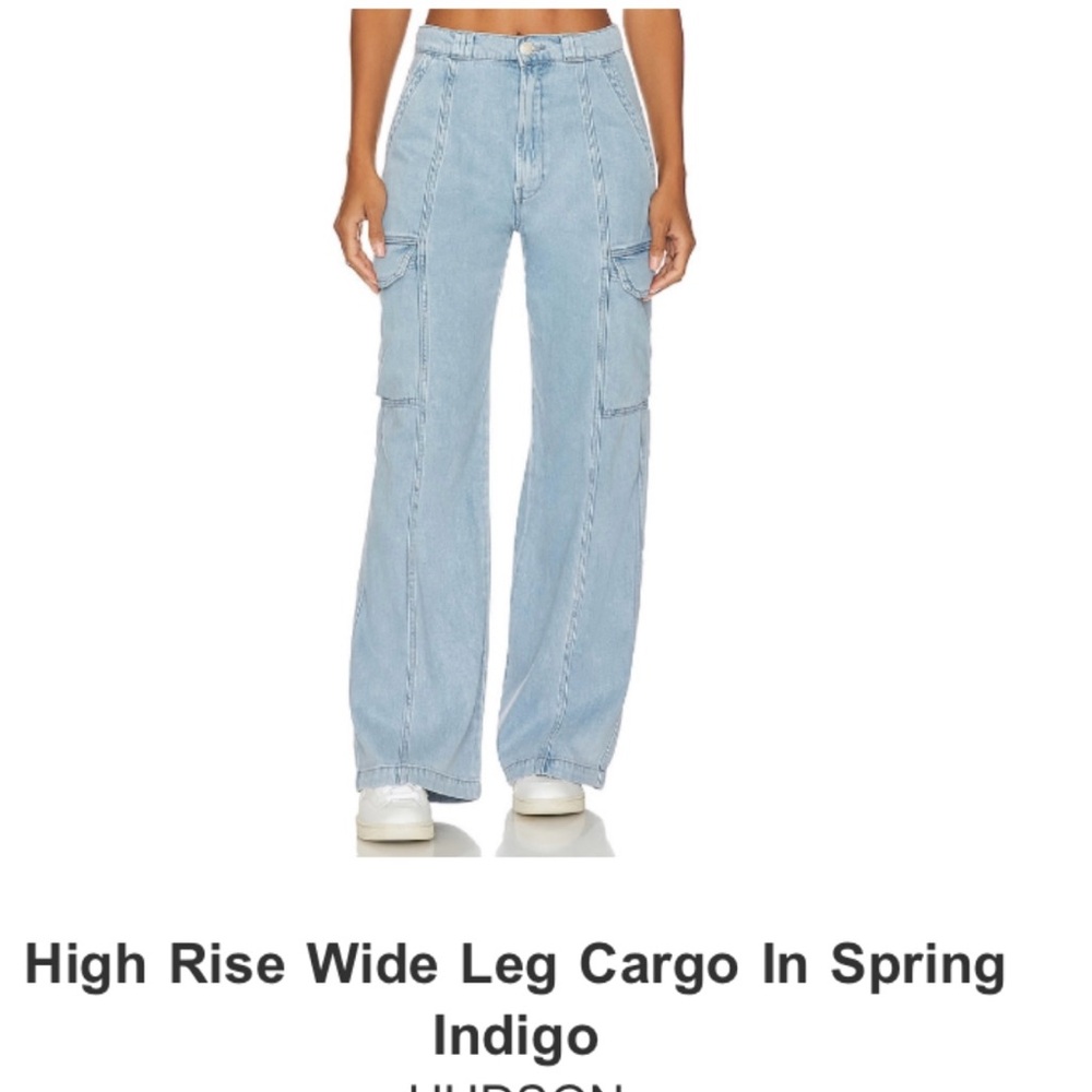 Hudson Jeans Women's High Rise Cargo Pants - Light Blue